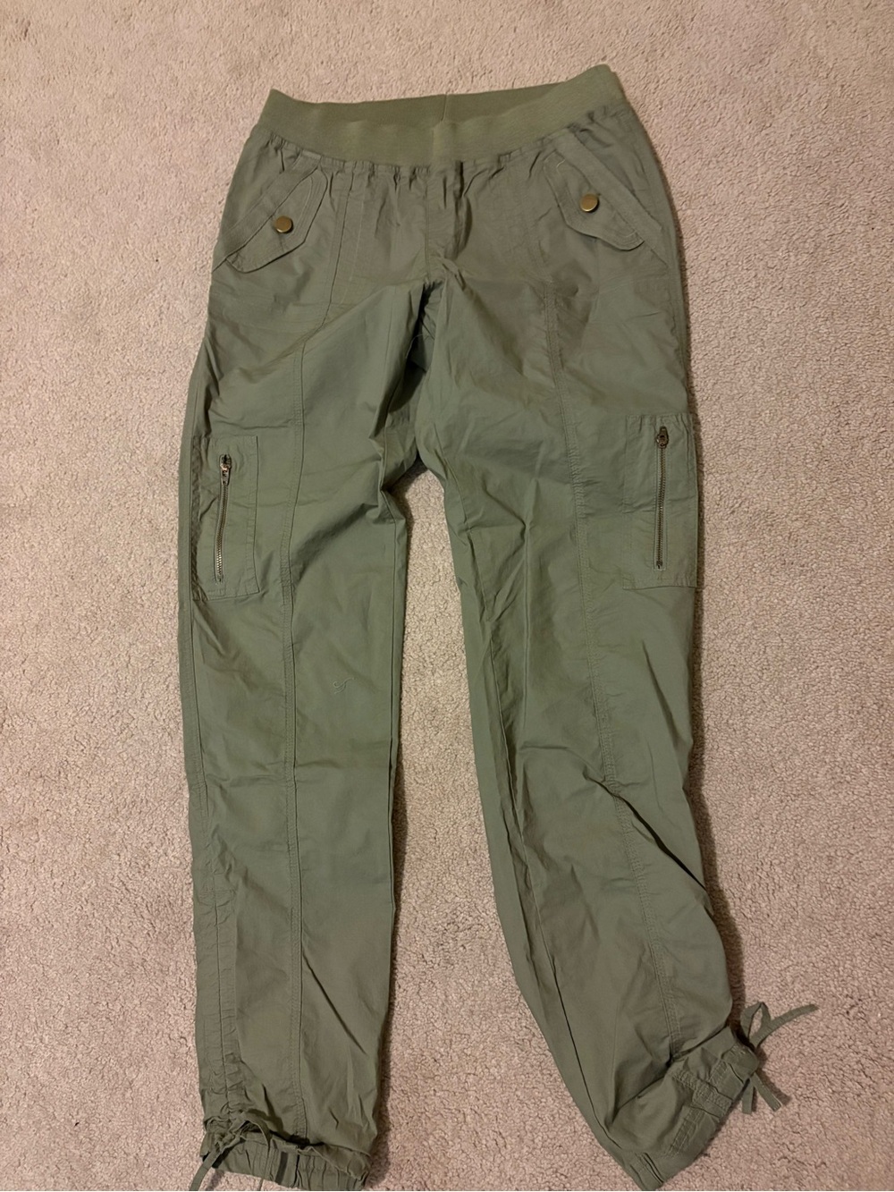 Boston Proper Olive Utility Cargo Joggers
